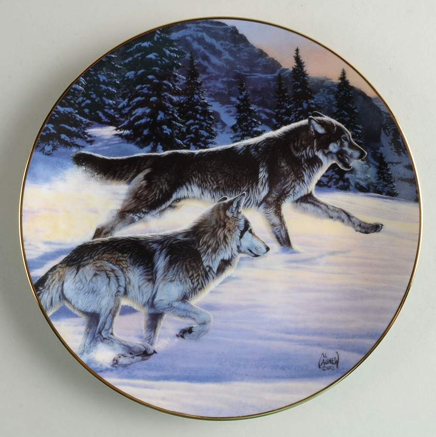 Year of the Wolf Free As The Wind - No Box by Hamilton Collection-1