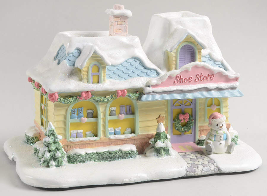Precious Moments Christmas Village Heart & Sole Shoe Shop - No Box by Hawthorne Village-1