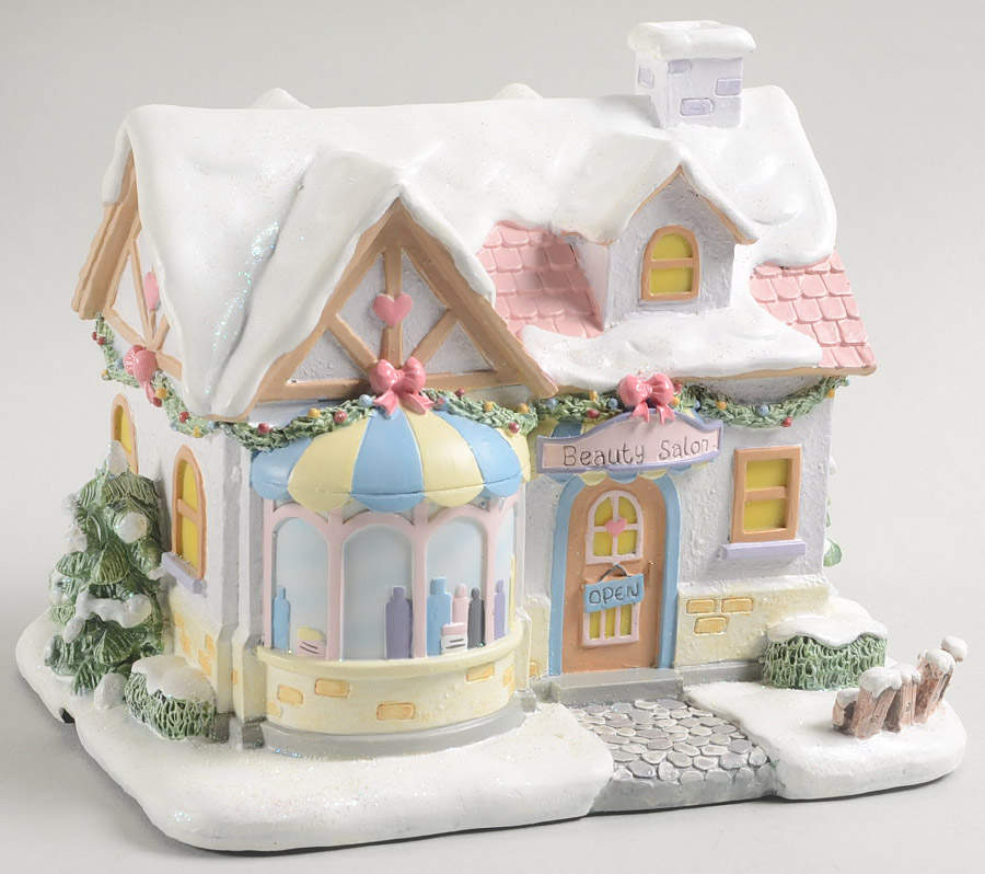 Precious Moments Christmas Village Sweet Cuts Beauty Salon - No Box by Hawthorne Village-1