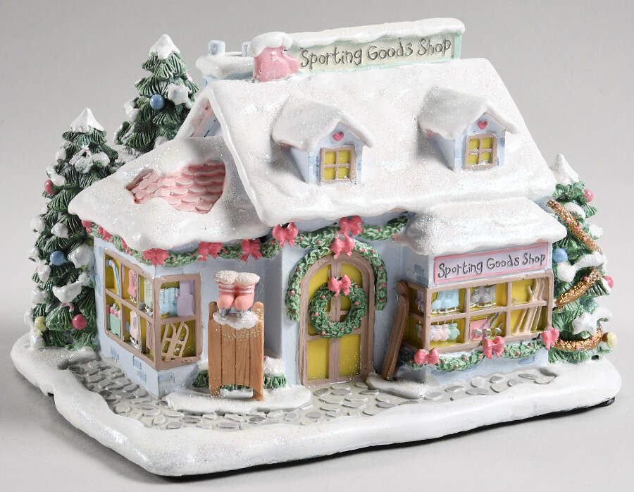 Precious Moments Christmas Village Sporting Good Fun Store - No Box by Hawthorne Village-1