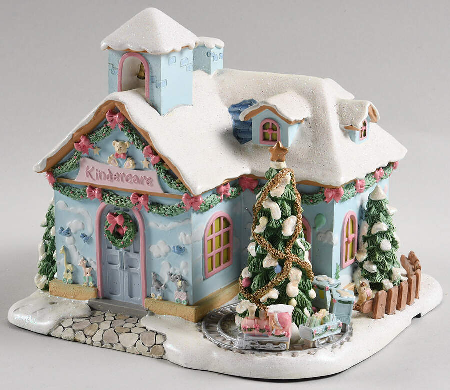Precious Moments Christmas Village Sharing & Caring Kindercare - Boxed by Hawthorne Village-1