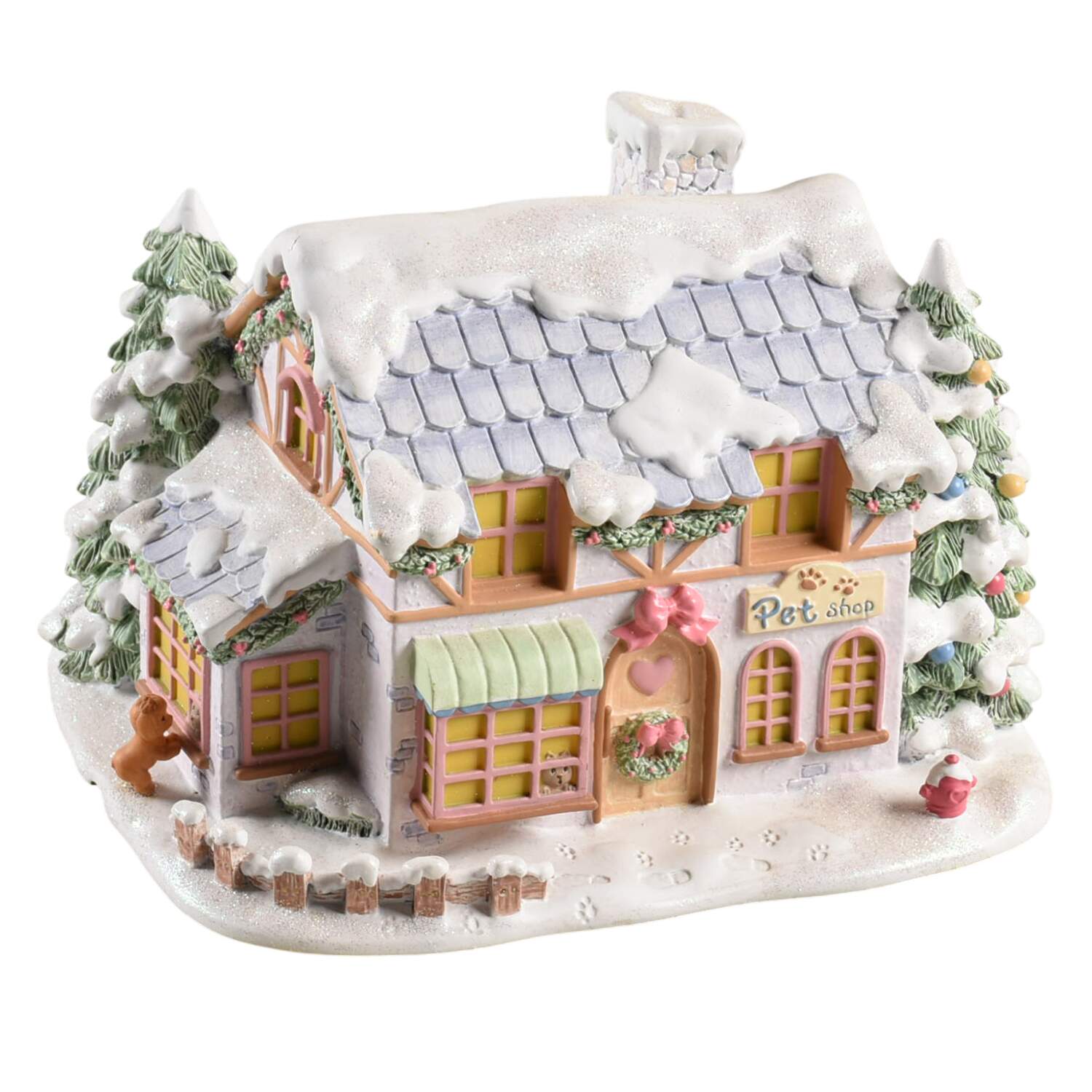 Precious Moments Christmas Village Precious Little Pet Shop - No Box 12n by Hawthorne Village-1