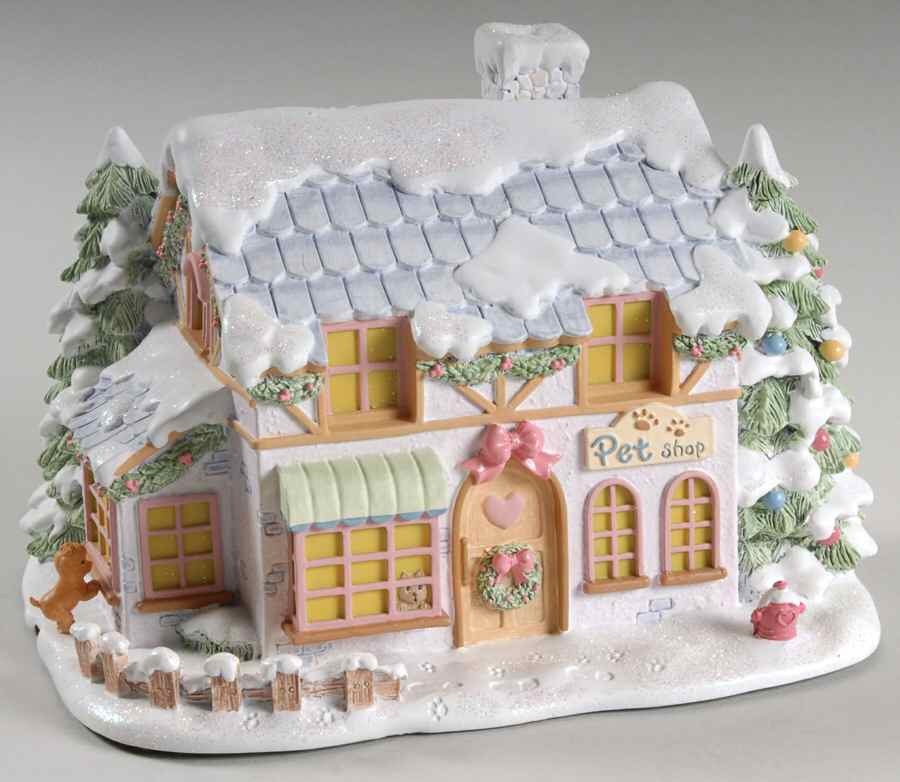 Precious Moments Christmas Village Precious Little Pet Shop - No Box by Hawthorne Village-1