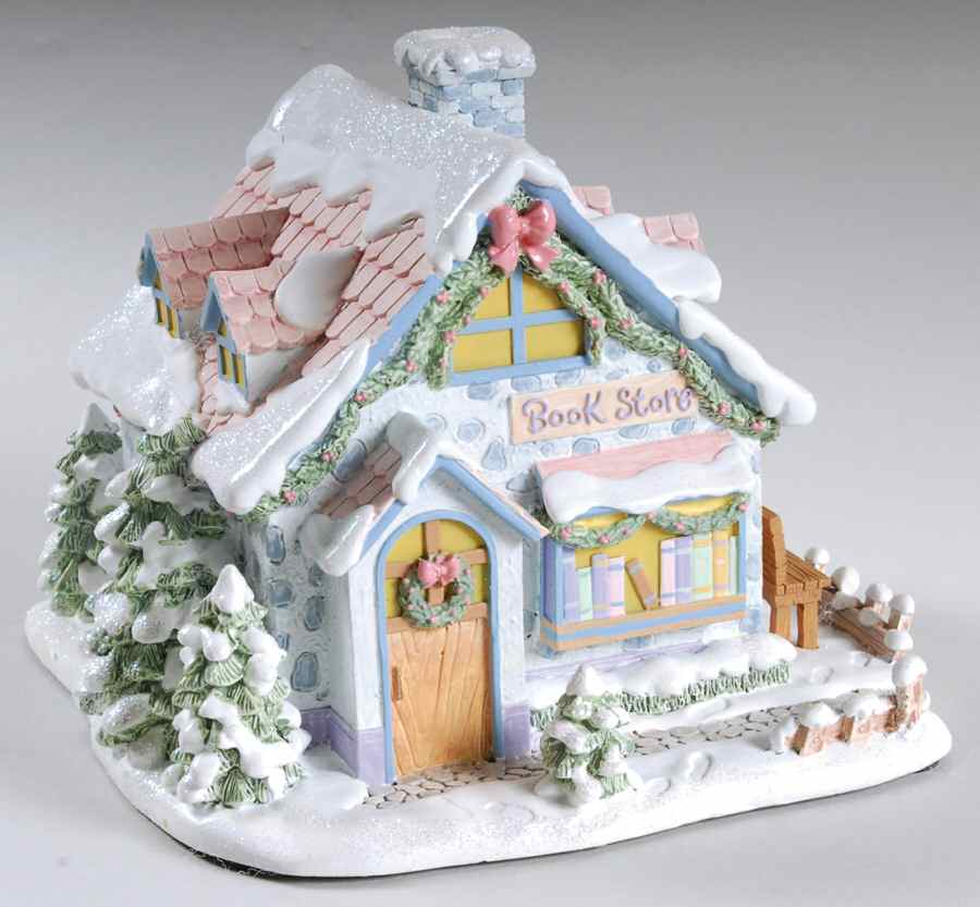 Precious Moments Christmas Village Bound With Love Book Store - No Box by Hawthorne Village-1
