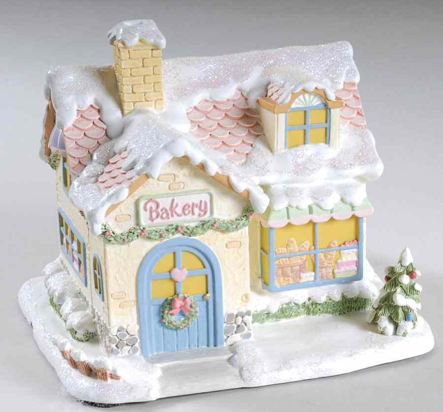 Precious Moments Christmas Village Rise 'N' Shine Bakery - No Box by Hawthorne Village-1