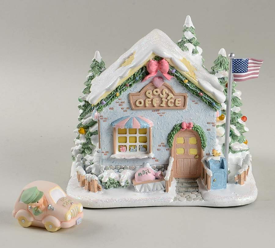 Precious Moments Christmas Village Holly-Day Greeting Post Office - No Box by Hawthorne Village-1