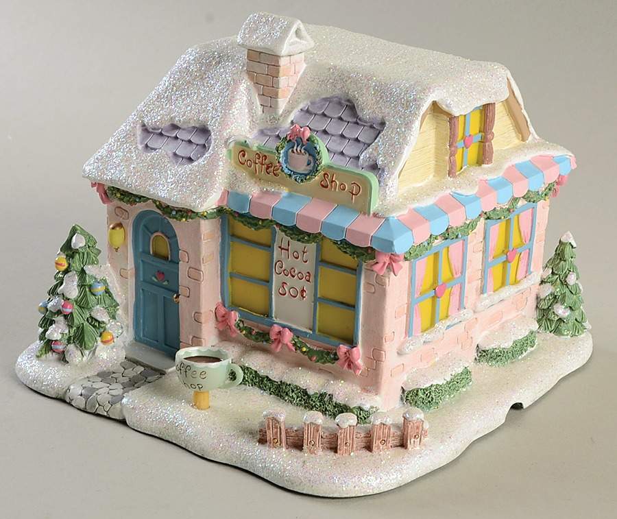 Precious Moments Christmas Village Cup Of Love Coffee Shop - No Box by Hawthorne Village-1