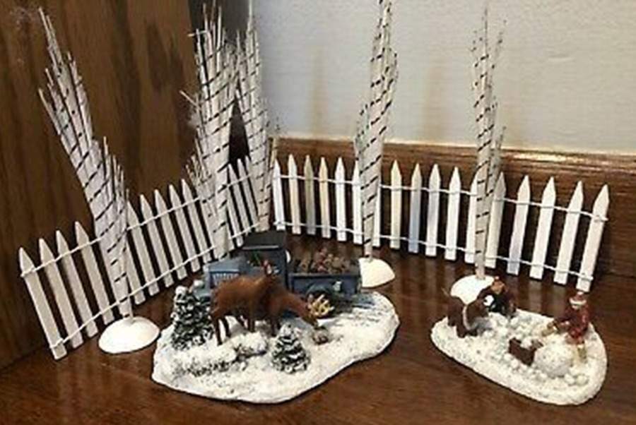 Terry Redlin's Winter Memories Village Truck And Deer-8 Pc Set - No Box by Hawthorne Village-1
