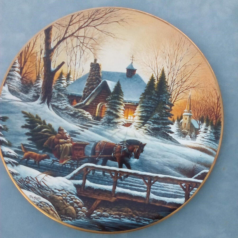 Terry Redlin Christmas Heading Home - With Box by Hadley House-1