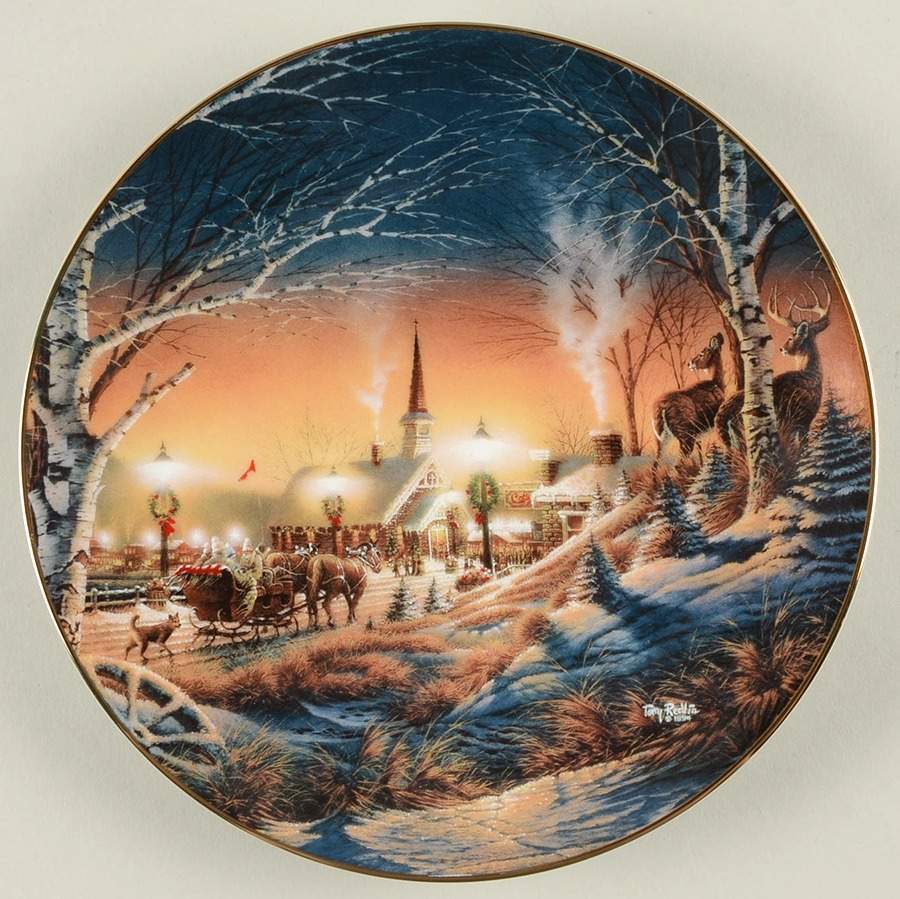 Terry Redlin Christmas Night On The Town - Boxed by Hadley House-1