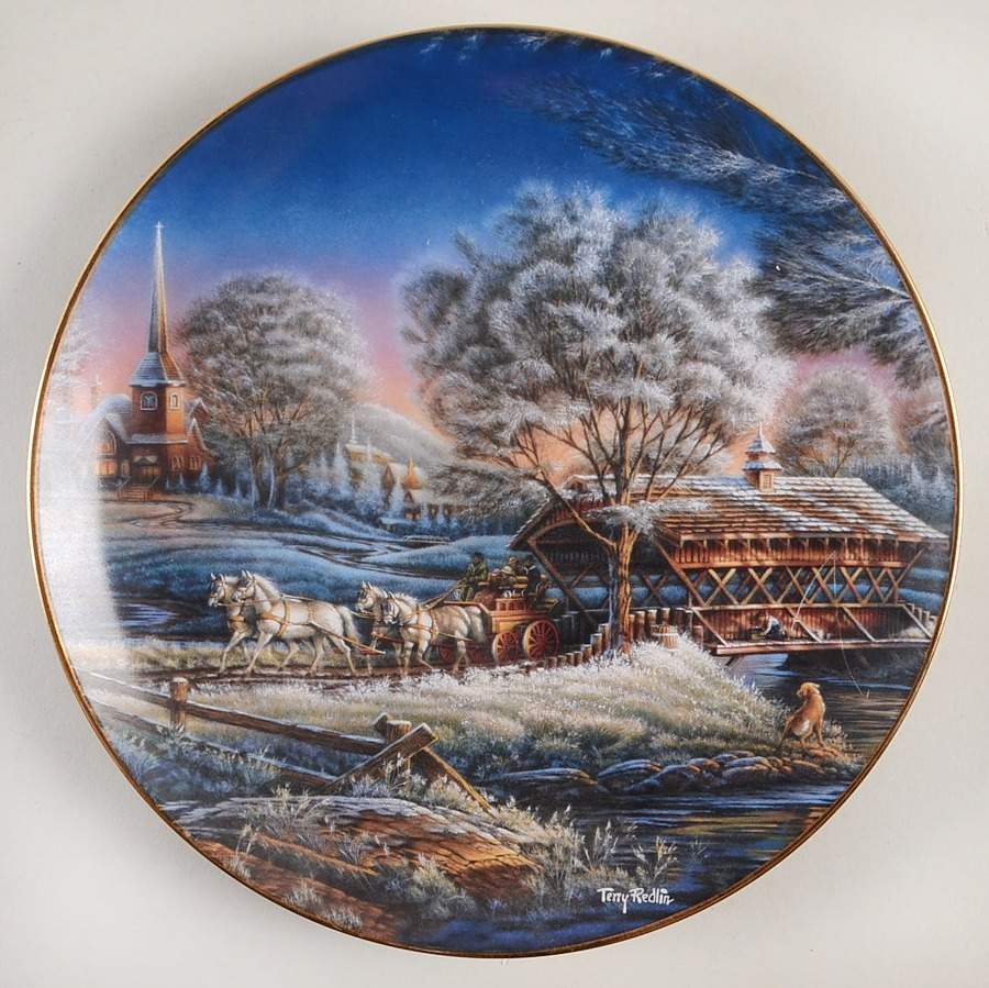 Terry Redlin Christmas Morning Frost - Boxed by Hadley House-1