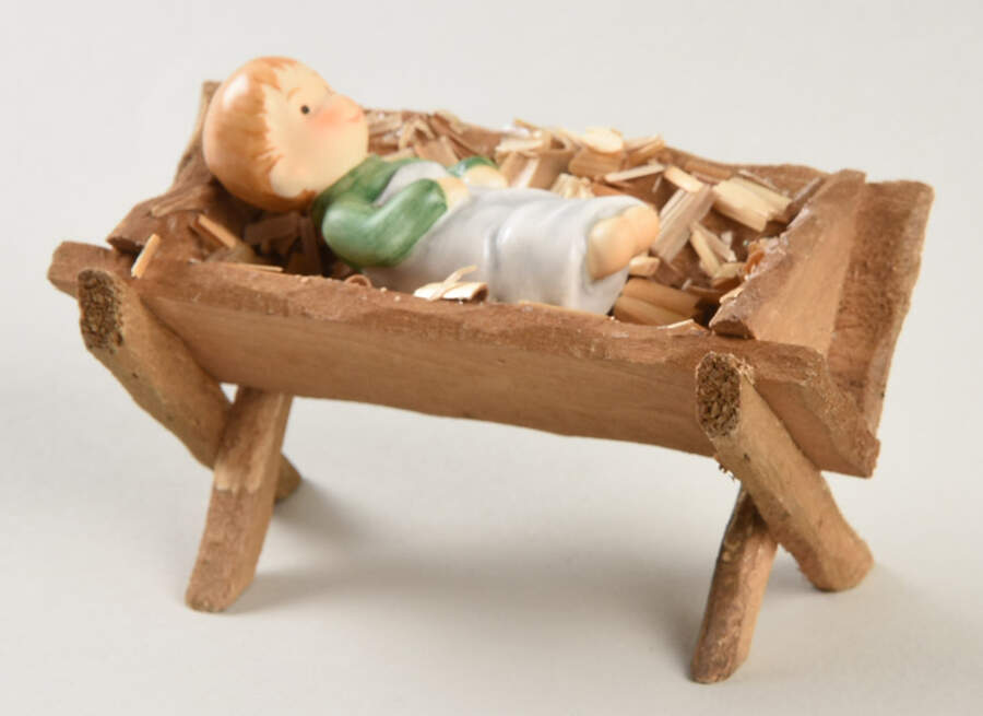 Children's Nativity Chirst Child W/ Wood Manger - Boxed by M.I. Hummel-1