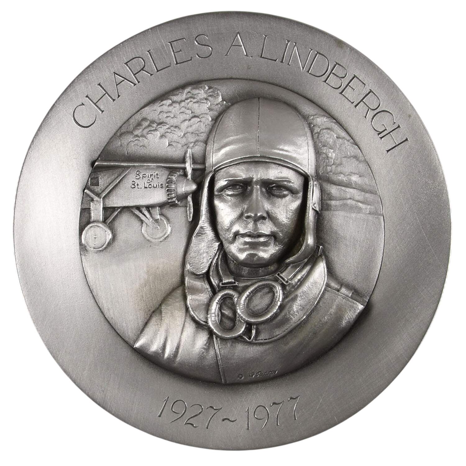 Hudson Pewter Plate Charles A. Lindbergh - No Box by Hudson Pewter-1