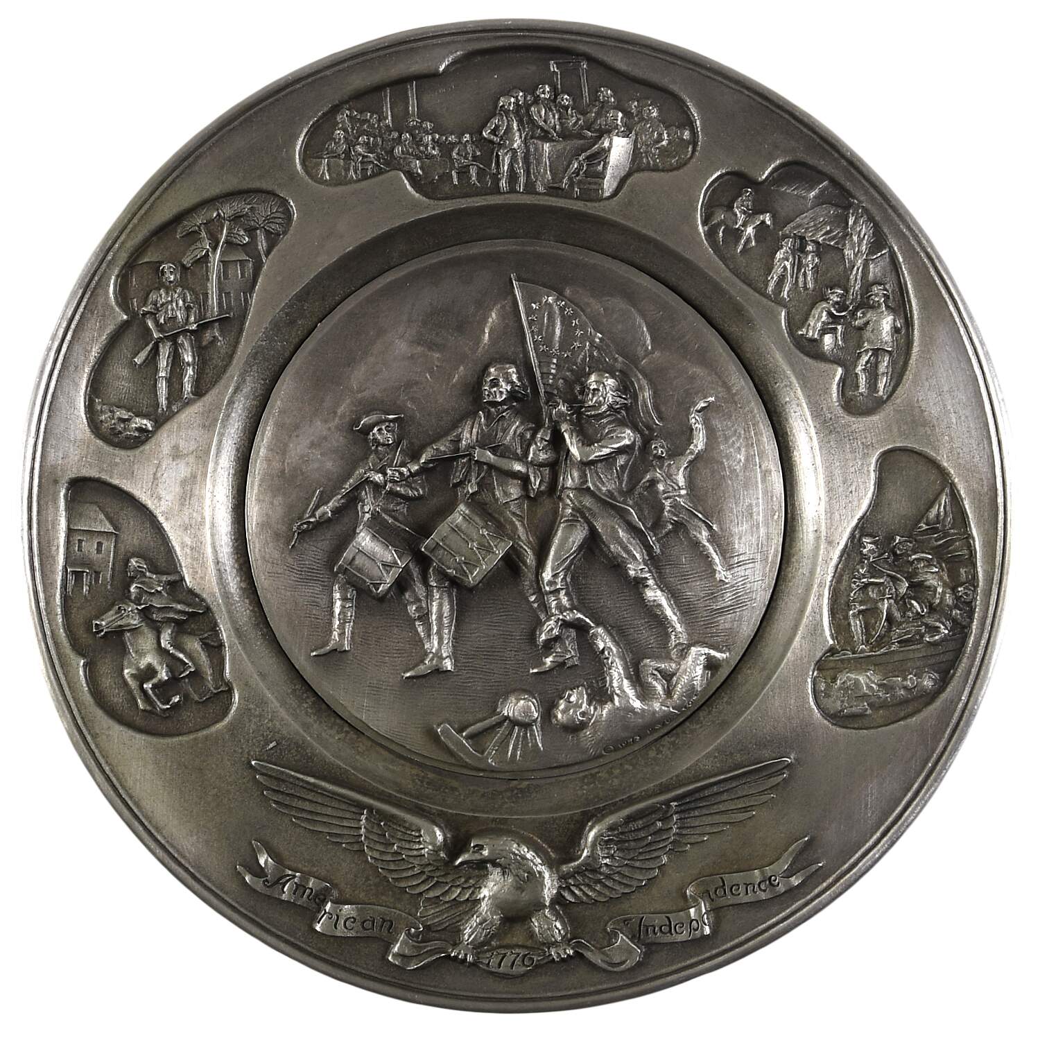 Hudson Pewter Plate Spirit Of 76 - No Box by Hudson Pewter-1