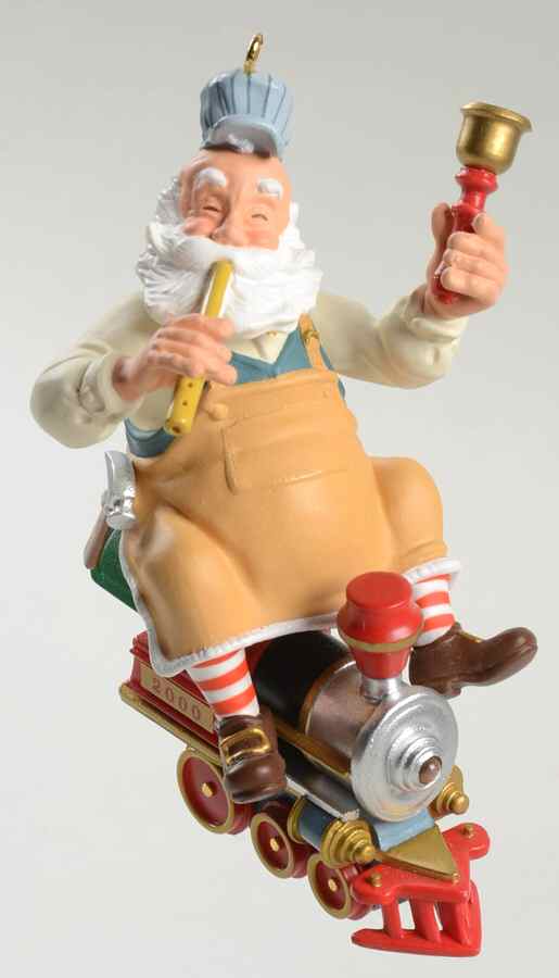 Toymaker Santa 2000 Santa On Train #1 - No Box by Hallmark Gold Crown-1
