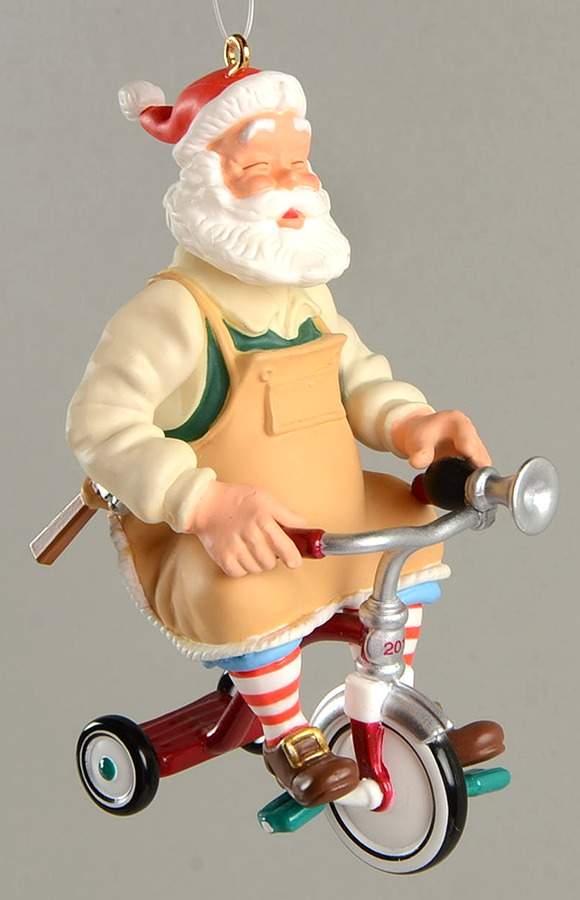Toymaker Santa 2011 Tricycle #12 - Boxed by Hallmark Gold Crown-1