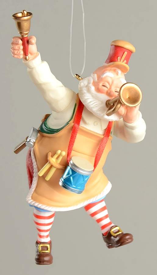 Toymaker Santa 2010 Horn & Drum #11 - No Box by Hallmark Gold Crown-1