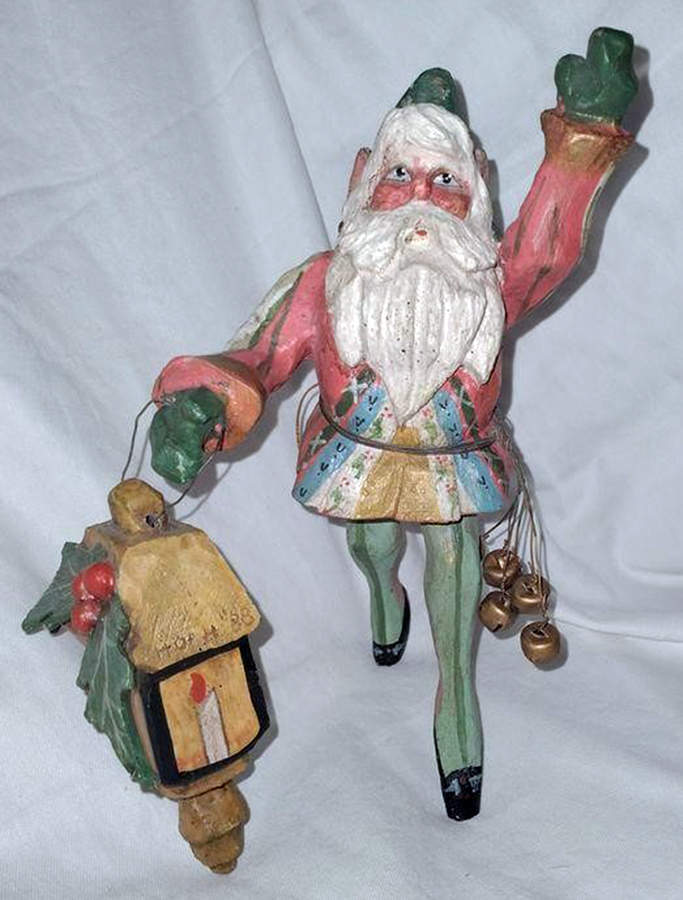 House of Hatten Christmas Ornament Santa Elf With Lantern - Boxed by House of Hatten-1