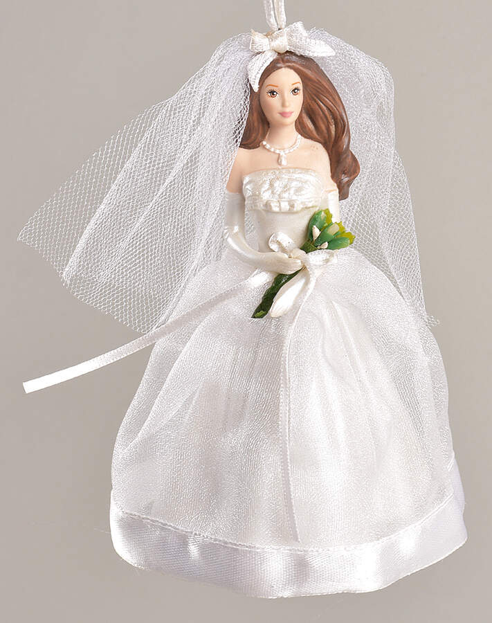 Barbies Bride-Brunette-Porcelain - Boxed by Hallmark Gold Crown-1