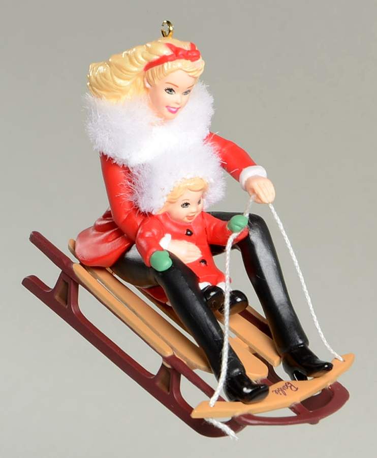 Barbies Barbie & Kelly - Winter Fun - No Box by Hallmark Gold Crown-1