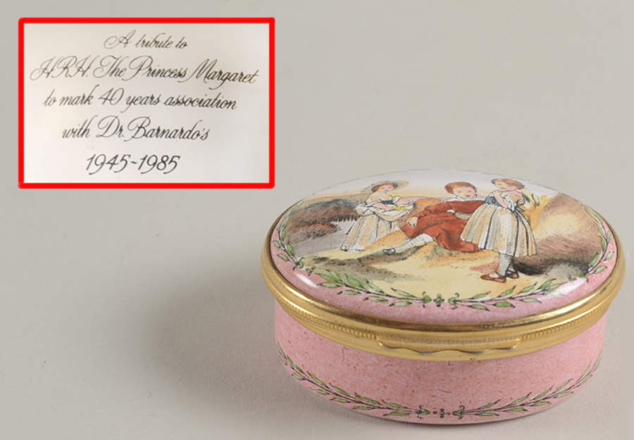 Royalty Commemorative Box Princess Margaret - 40 Years Association - Boxed by Halcyon Days-1