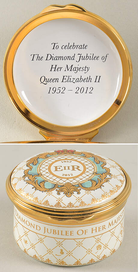 Royalty Commemorative Box Queen Elizabeth Ii Diamond Jubilee - No Box by Halcyon Days-1
