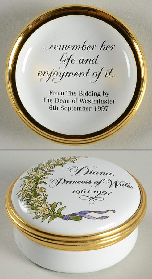 Royalty Commemorative Box Diana, Princess Of Wales  - Boxed by Halcyon Days-1