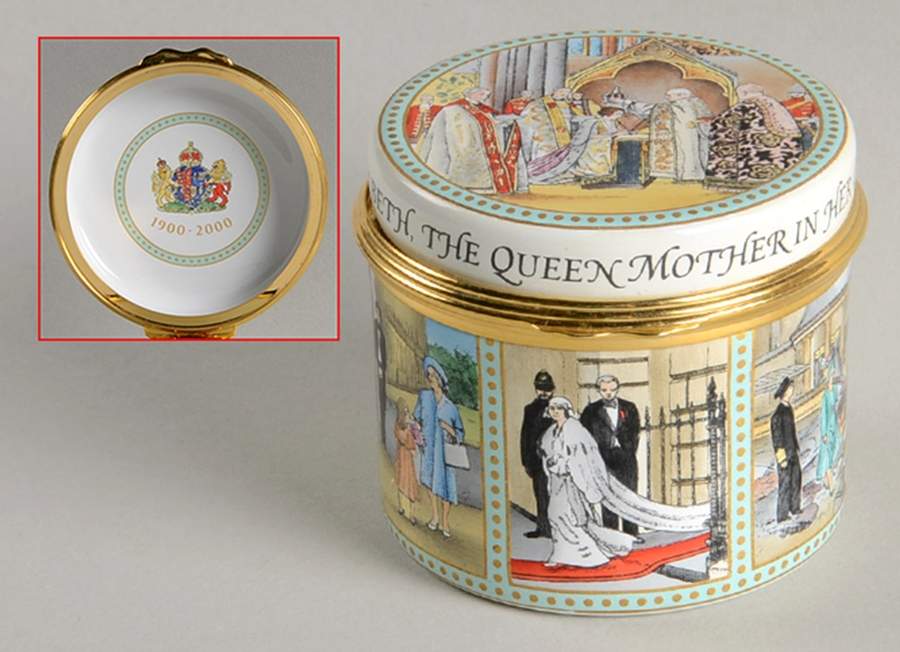 Royalty Commemorative Box Queen Mother's Centenary Year - No Box by Halcyon Days-1