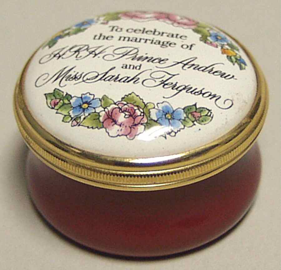 Royalty Commemorative Box Wedding Of Prince Andrew & Sarah Ferguso - With Box by Halcyon Days-1