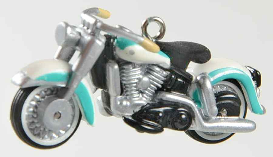 Harley Davidson-Miniature 2002-#4-1958 Fl Duo-Glide - Boxed by Hallmark Gold Crown-1