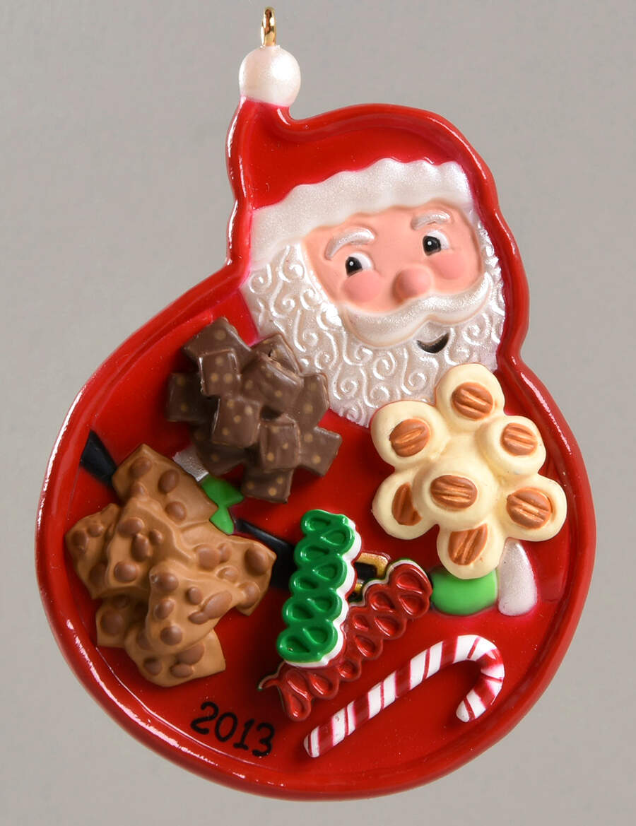 Season's Treatings 2013 Santa Candy Platter #5  - Boxed by Hallmark Gold Crown-1