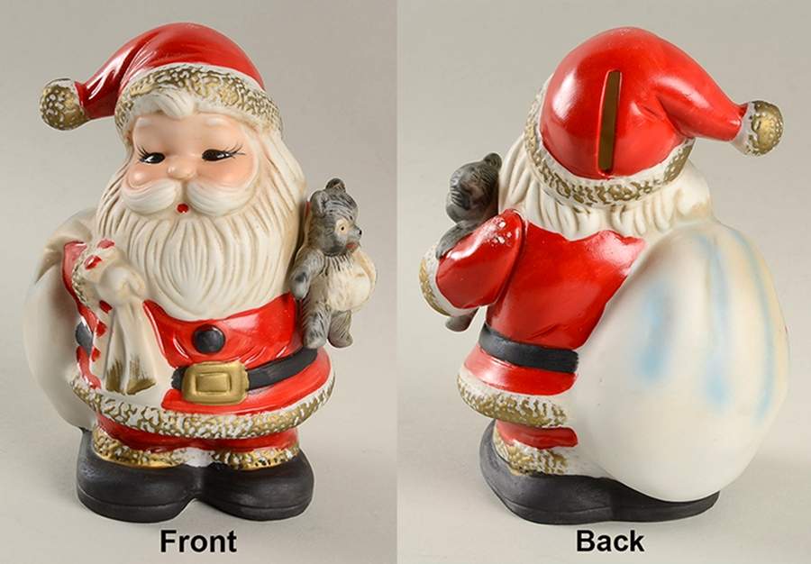 Homco Christmas Figurines Santa With Teddy-Bank - No Box by Homco-1