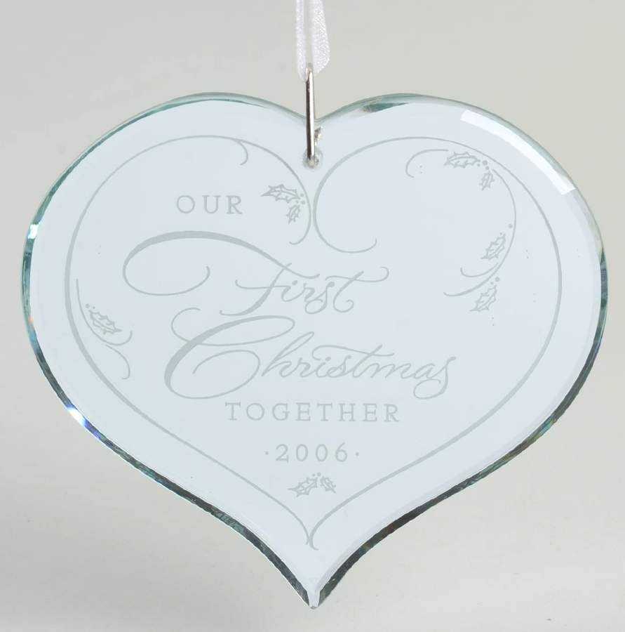2006 Hallmark Christmas Ornaments Reflections Of Love-Our First Christmas  - Boxed by Hallmark Gold Crown-1