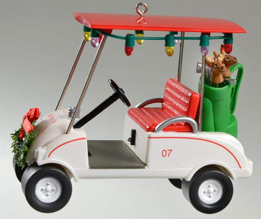2007 Hallmark Christmas Ornaments Tee Time Taxi - Boxed by Hallmark Gold Crown-1