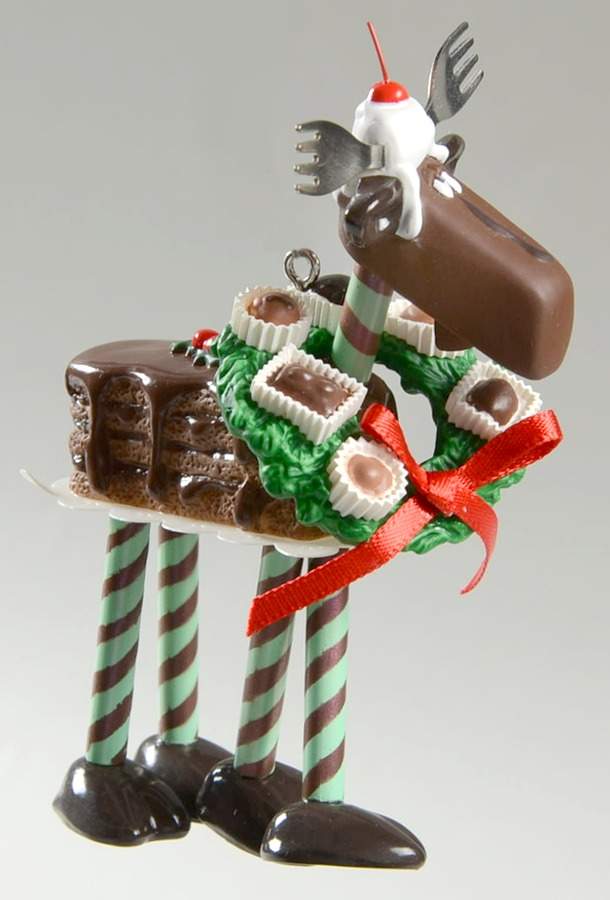 2007 Hallmark Christmas Ornaments Chocolate Moose - No Box by Hallmark Gold Crown-1