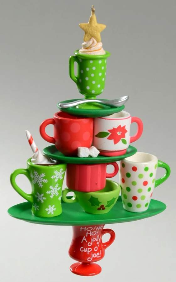 2007 Hallmark Christmas Ornaments Coffee Lover's Tree - No Box by Hallmark Gold Crown-1