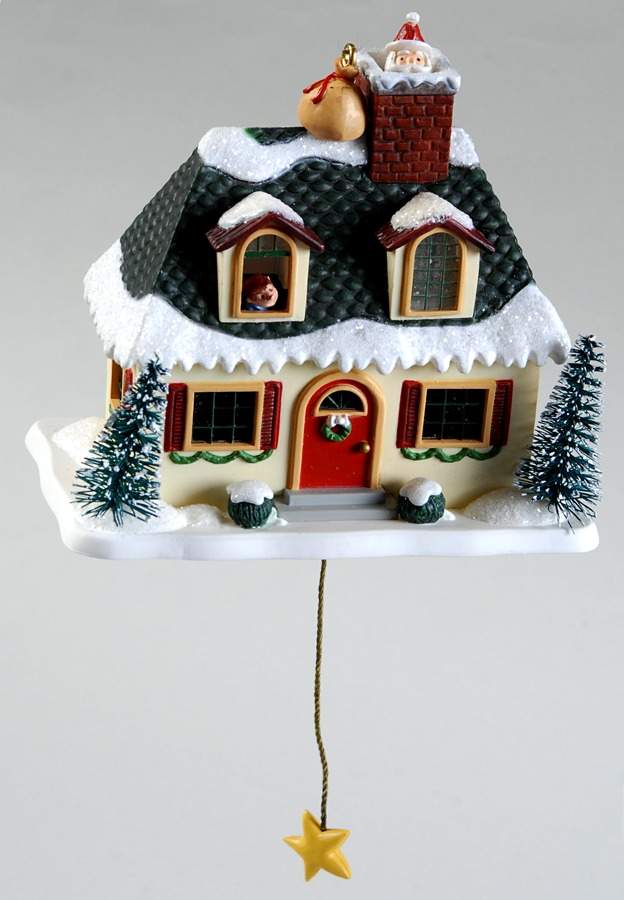 2007 Hallmark Christmas Ornaments Up On The Housetop-Pull String - Boxed by Hallmark Gold Crown-1