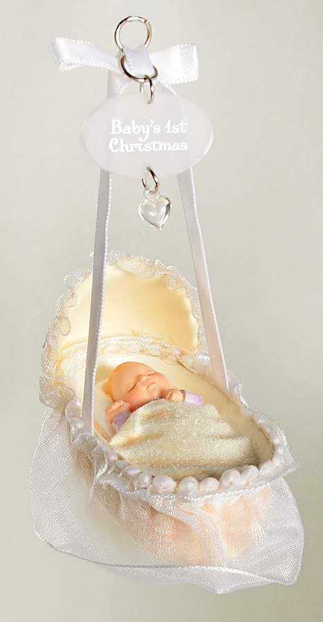 2007 Hallmark Christmas Ornaments Baby's First Christmas - Boxed by Hallmark Gold Crown-1