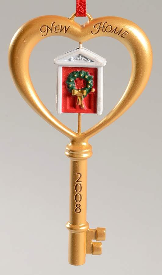 2008 Hallmark Christmas Ornaments New Home-Key - Boxed by Hallmark Gold Crown-1