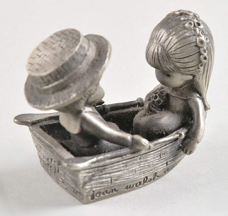 Little Gallery Pewter Figurines Sweet Romance - No Box by Hallmark Gold Crown-1
