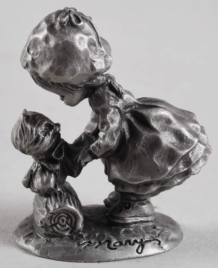 Little Gallery Pewter Figurines Perfect Friendship - Boxed by Hallmark Gold Crown-1
