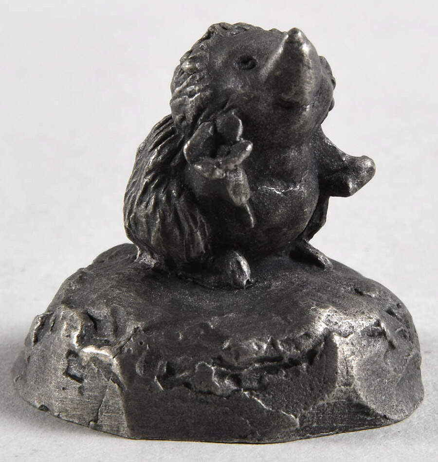 Little Gallery Pewter Figurines Just For You (Baby Hedgehog) - No Box by Hallmark Gold Crown-1