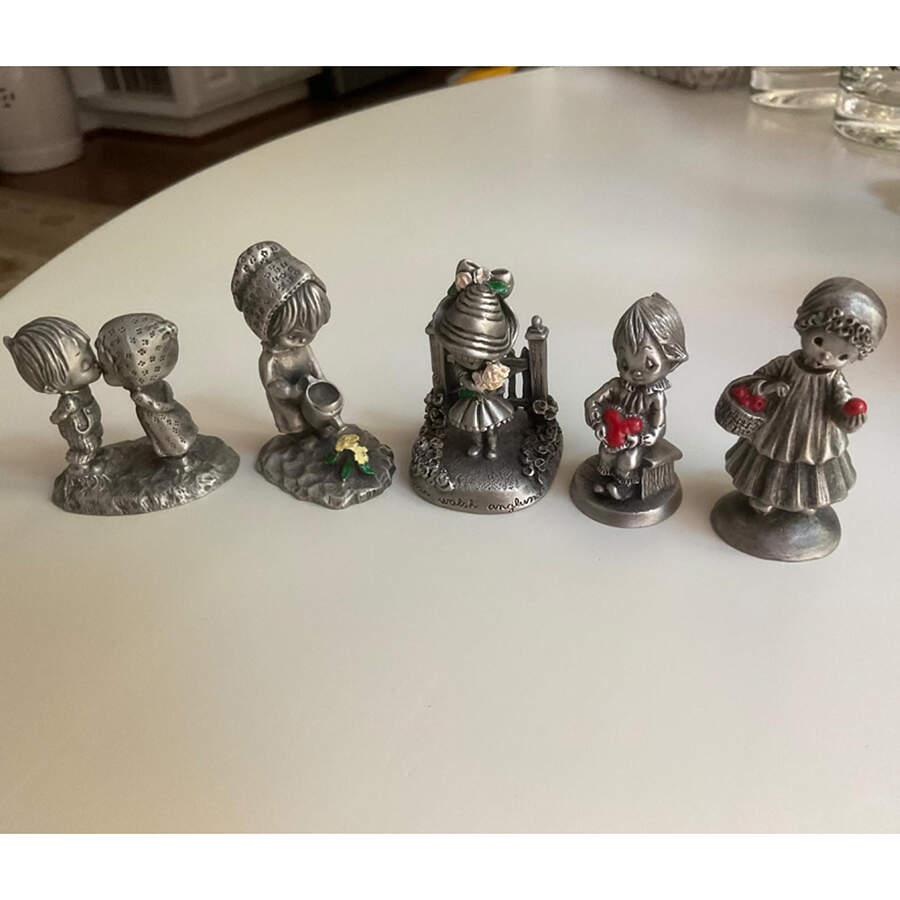 Little Gallery Pewter Figurines Friendship Garden - Boxed by Hallmark Gold Crown-1