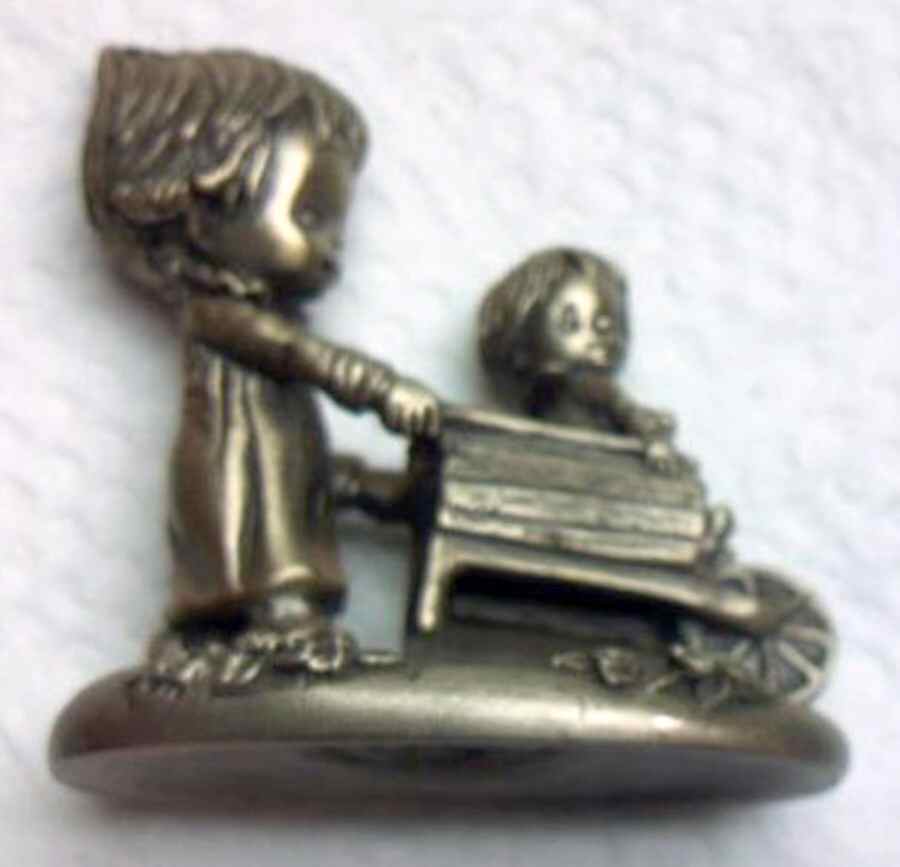 Little Gallery Pewter Figurines Betsey's Sunshine Day - No Box by Hallmark Gold Crown-1