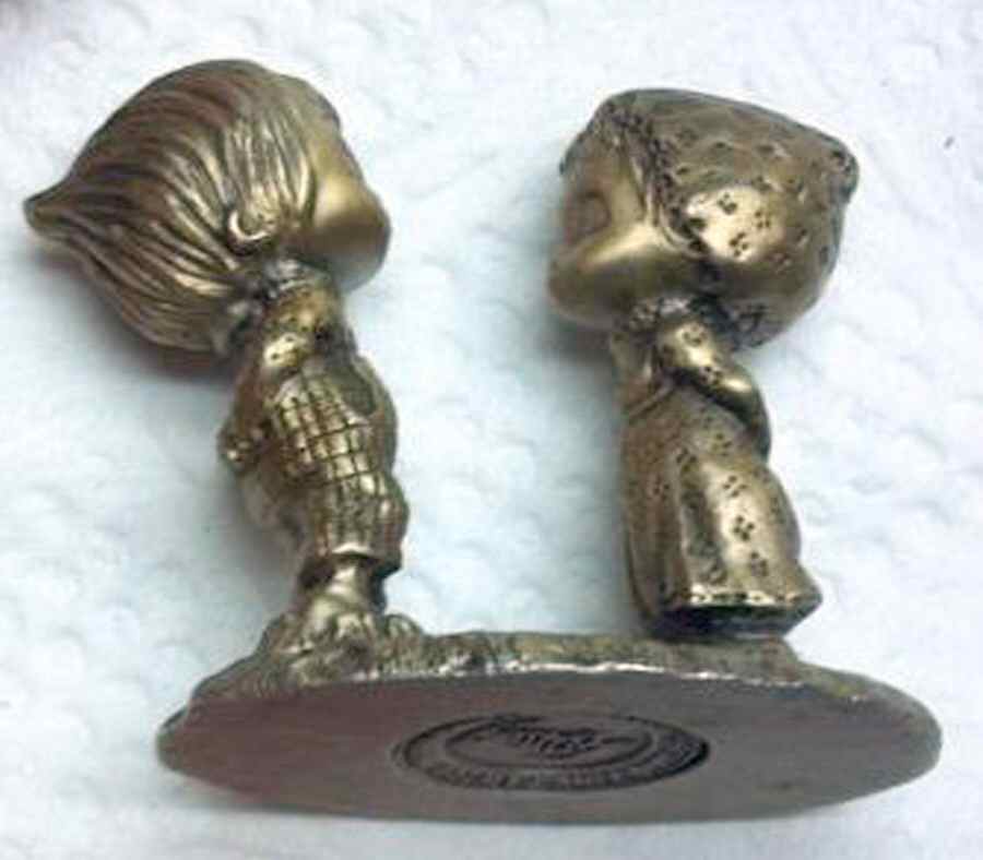 Little Gallery Pewter Figurines Boy & Girl  - Boxed by Hallmark Gold Crown-1