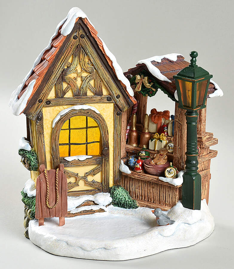 Holiday Fun Hummelscape-Bavarian Christmas Market - Boxed by M.I. Hummel-1