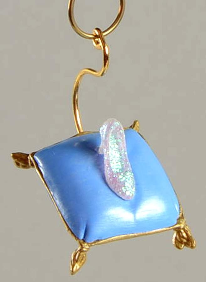 Cinderella-Disney The Glass Slipper - Miniature - Boxed by Hallmark Gold Crown-1