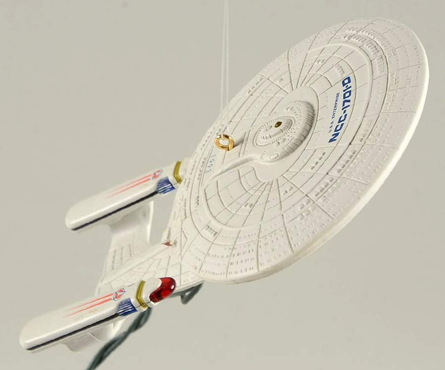 Star Trek-Next Generation U.S.S. Enterprise - No Box by Hallmark Gold Crown-1