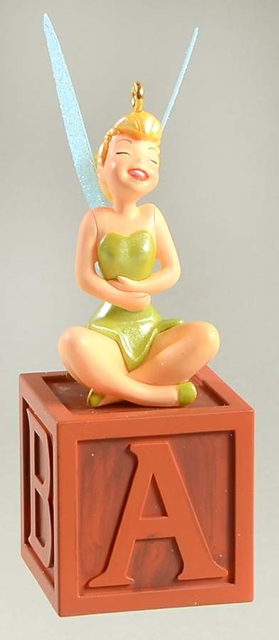 Peter Pan Tinker Bell On Abc Block - Boxed by Hallmark Gold Crown-1