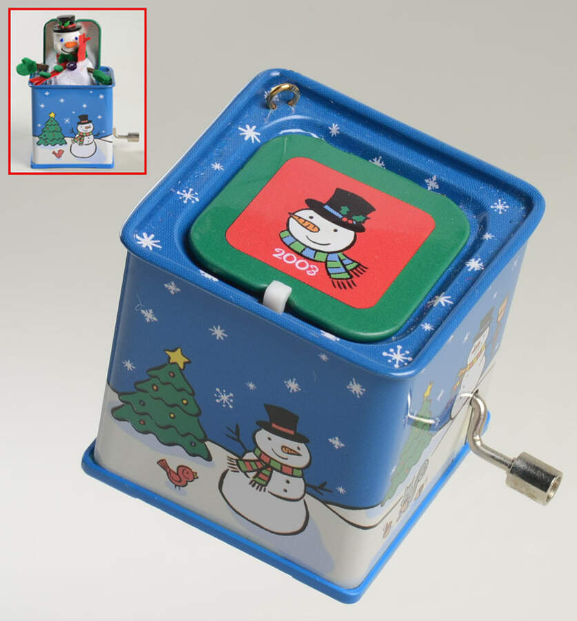 Jack-In-The-Box Memories Pop Goes The Snowman - No Box by Hallmark Gold Crown-1